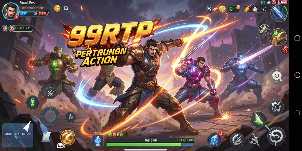 Tangkapan layar menampilkan aksi seru dalam gameplay 99RTP.