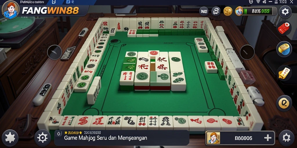 Screenshot gameplay Mahjong FANGWIN88 yang seru dan menantang.