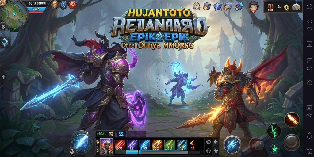 Screenshot gameplay HUJANTOTO yang menunjukkan aksi PvP mendebarkan.