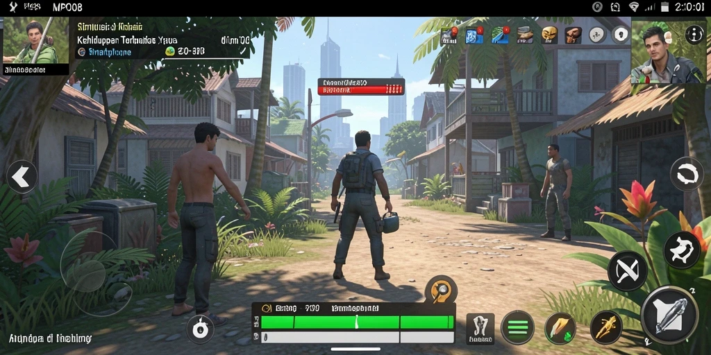 Tampilan gameplay MPO08 dengan karakter dan lingkungan yang interaktif.