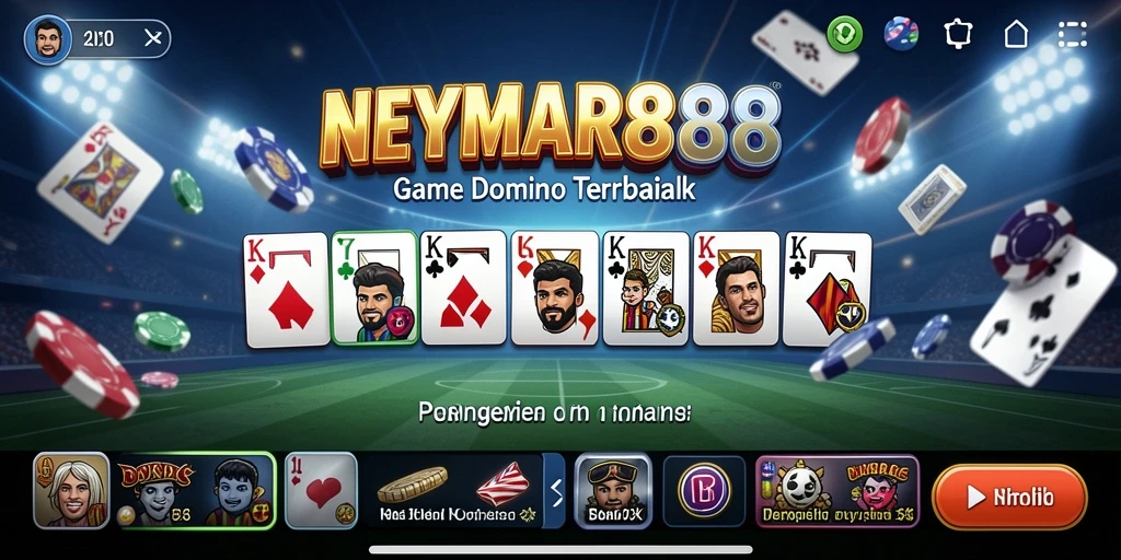 Tampilan gameplay seru di NEYMAR88 dengan berbagai mode Domino.