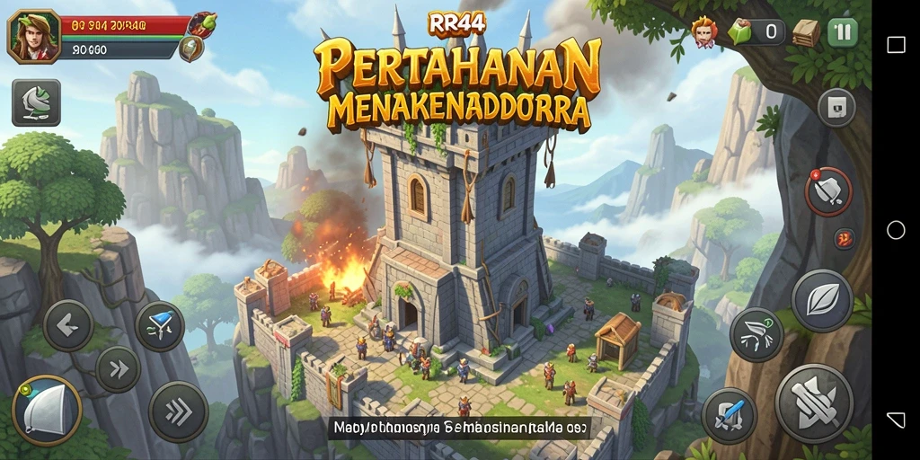 Tangkapan layar gameplay menakjubkan dari RR44 Tower Defense.